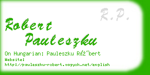 robert pauleszku business card